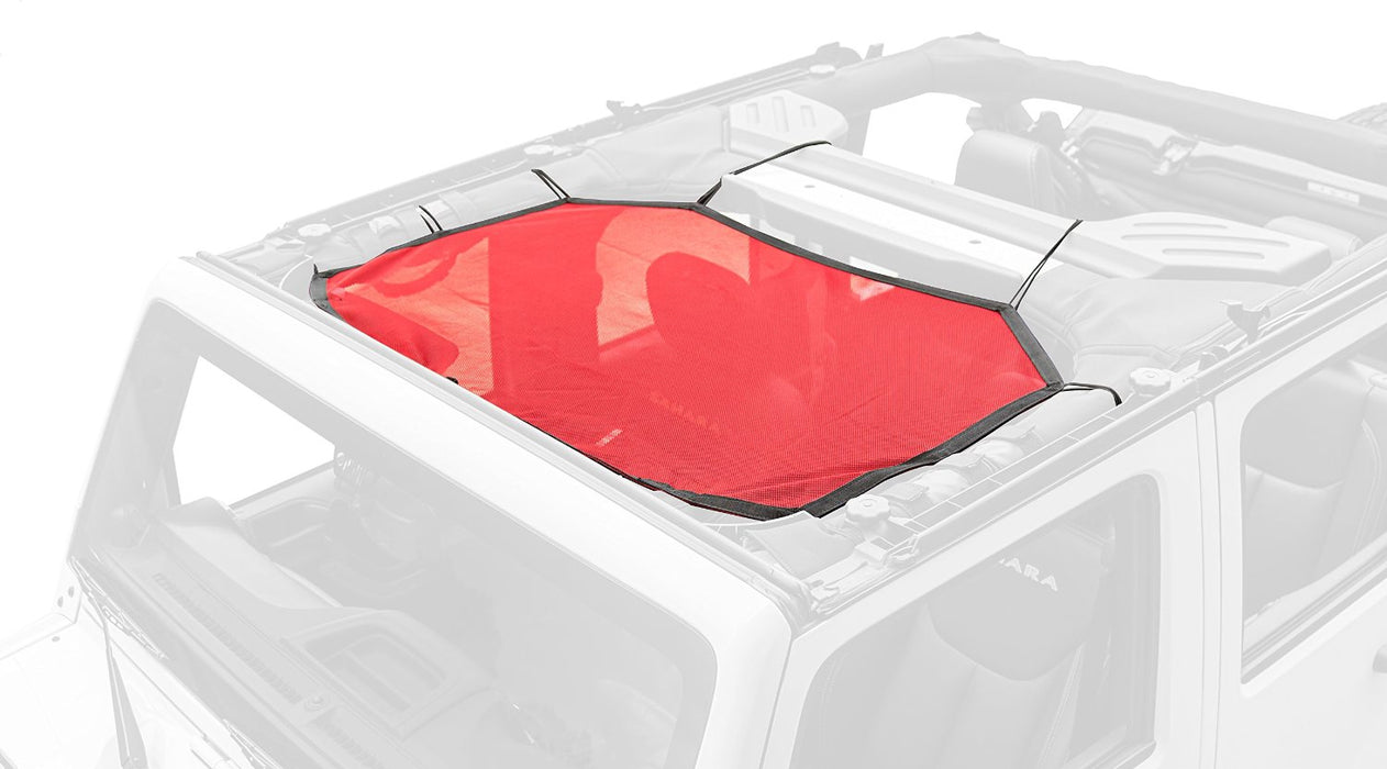 Eclipse Sun Shade, Front, Red; 07-16 Jeep Wrangler JK