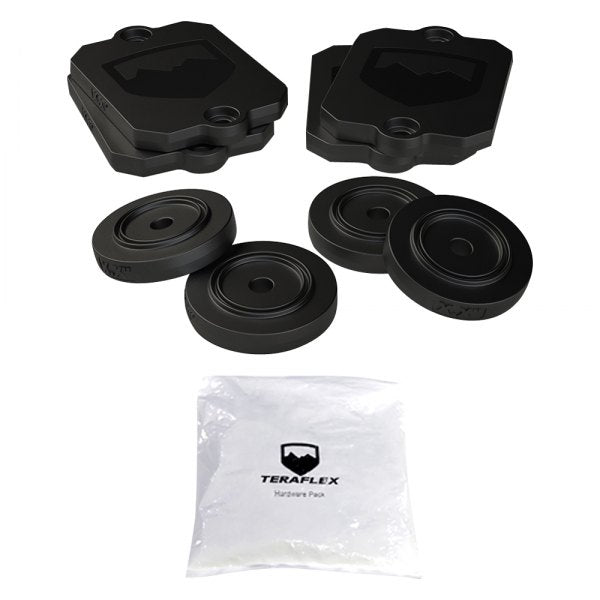 TeraFlex® 1959300 - Front and Rear Bump Stop Strike Pad Shim Kit