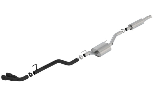 Borla 2020 Jeep Gladiator JT 3.6L V6 AWD S-Type Dual Side Catback w/ Black Tips, view 3