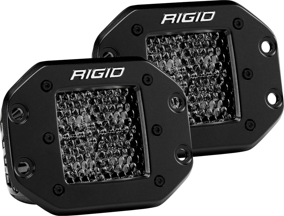 RIGID D-Series PRO Midnight Edition, Spot Diffused, Flush Mount, Pair