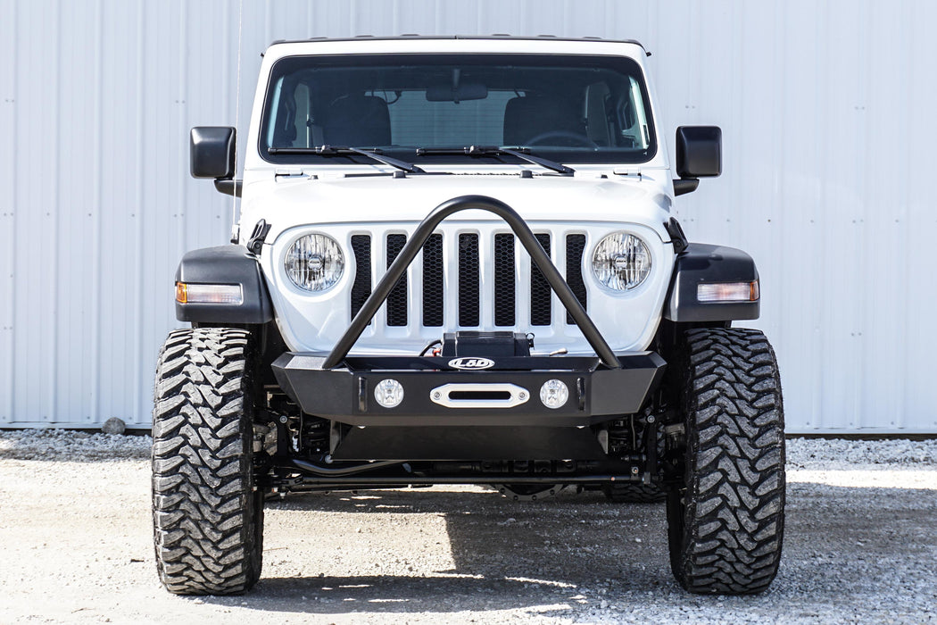 JL/JT Signature Series Shorty Front Bumper w / Stinger Guard  (Black Powder Coated)