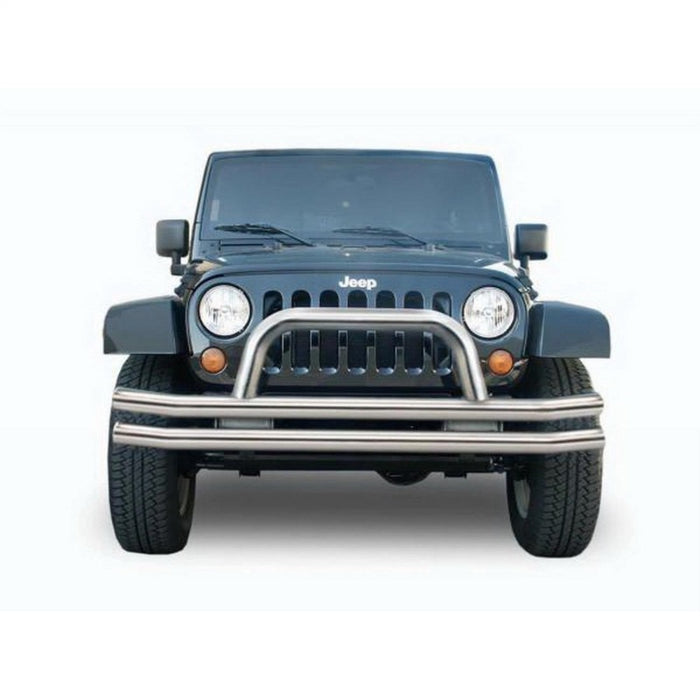 Rampage 2007-2018 Jeep Wrangler(JK) Double Tube Bumper Front - Stainless
