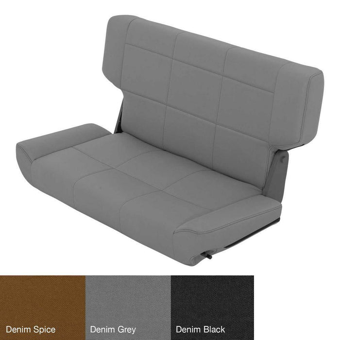 Smittybilt 41517 Seat - Rear - Fold & Tumble - Denim Spice