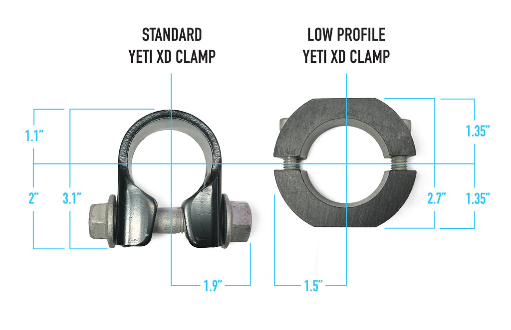 Low Profile Track Bar Clamps Yeti XD For 07-24 Wrangler JK/JL/Gladiator