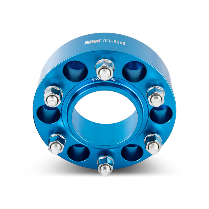 Mishimoto Borne Off-Road Wheel Spacers - 6x139.7 - 93.1 - 35mm - M12 - Blue