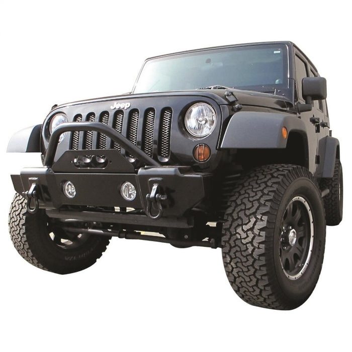 Rampage 2007-2018 Jeep Wrangler(JK) Recovery Bumper Stubby Front - Black
