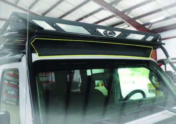 JL Destroyer Roof Rack Wind Deflector Black Powder Coated