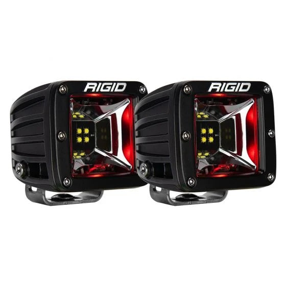 RIGID Industries 68202 RIGID Radiance Scene Light W/Red Backlight, Surface Mount, Black Housing, Pair