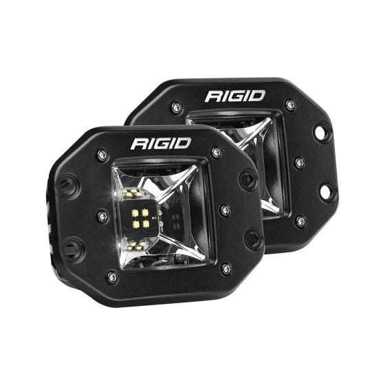 RIGID Industries 68210 RIGID Radiance Scene Light W/White Backlight, Flush Mount, Black Housing, Pair