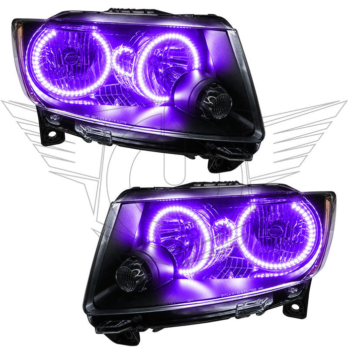 ORACLE Lighting 2011-2013 Jeep Grand Cherokee Non-HID Pre-Assembled LED Halo Headlights - (Chrome Housing)