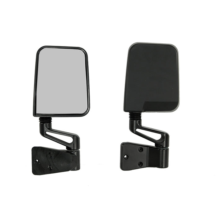 Mirror Pair Black; 87-02 Jeep Wrangler YJ/TJ