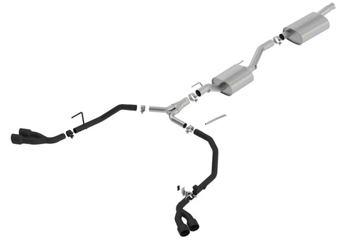 Borla 2020 Jeep Gladiator JT 3.6L V6 AT/MT AWD 2.75-2in Touring Catback Ceramic Blk Tailpipe & Tips, view 3