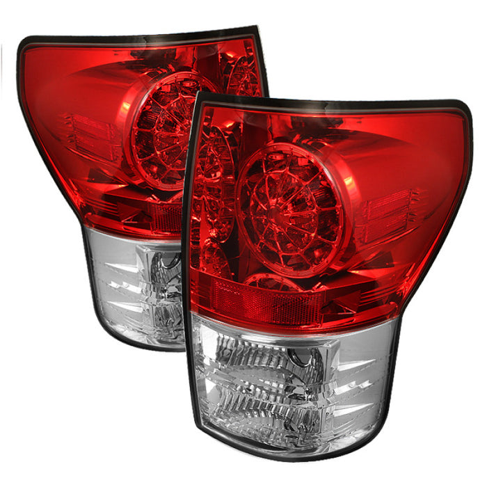 Spyder Toyota Tundra 07-13 LED Tail lights Red Clear ALT-YD-TTU07-LED-RC