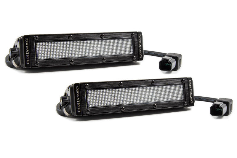 Diode Dynamics 6 In LED Light Bar Single Row Straight SS6 - White Flood Light Bar (Pair)