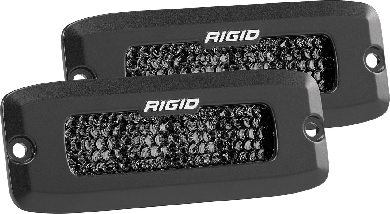 RIGID Industries 925513BLK RIGID SR-Q Series PRO Midnight Edition, Spot Diffused, Flush Mount, Pair