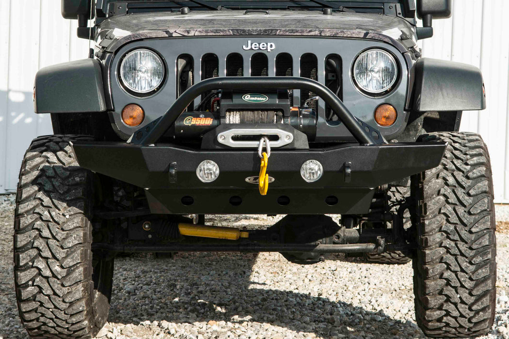 JK Destroyer Mid-Width Front Bumper w/ Bull Bar (Black Powder Coated)