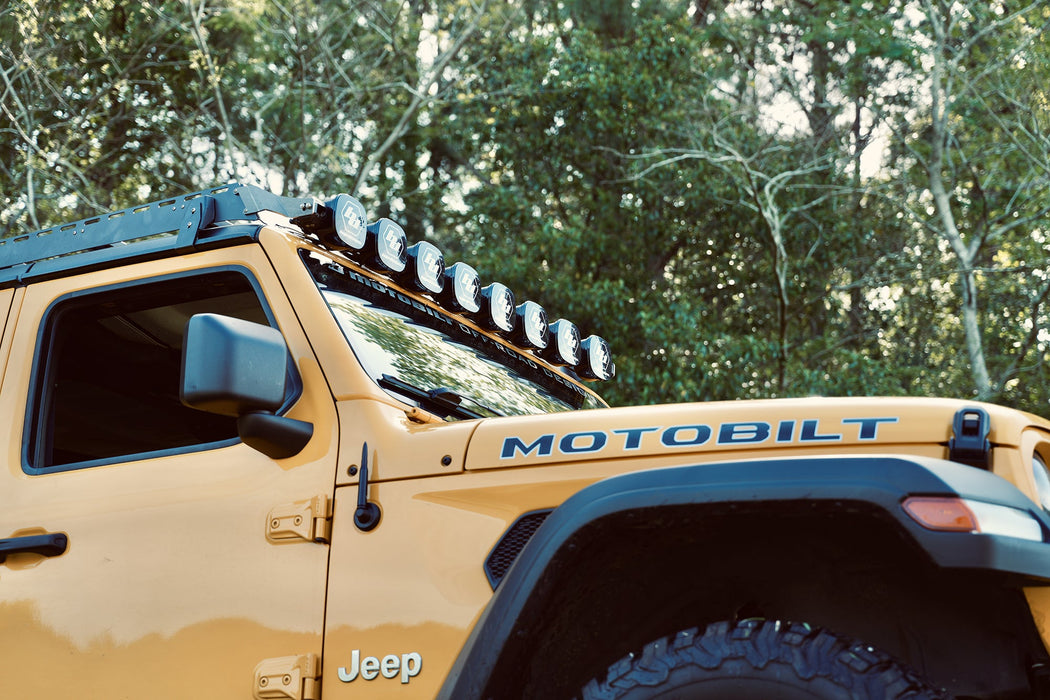 Linkable Light Bar Roof Rack Brackets for Baja Designs - Motobilt