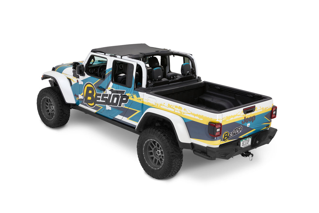 Header Targa Bikini - '20-22 Gladiator / '18-22 Wrangler JL (Black Diamond)