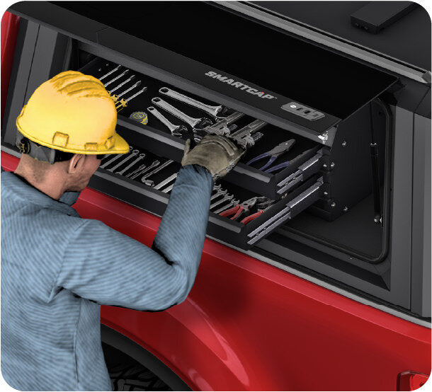 Gullwing Drawer Bin - Fits Jeep Gladiator Left Side Mount Fits All EVO Series Caps