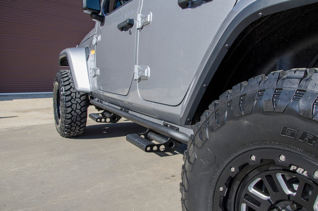 RKR Step System Textured Black Jeep 18-21 Wrangler JL 4 Door SUV Gas SRW