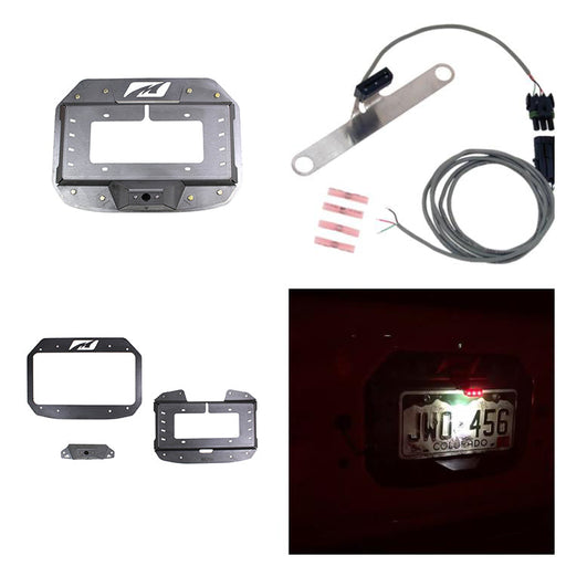 Spare Tire Delete Tag Mount / Tag Light Combo for Jeep JL / JLU - Motobilt