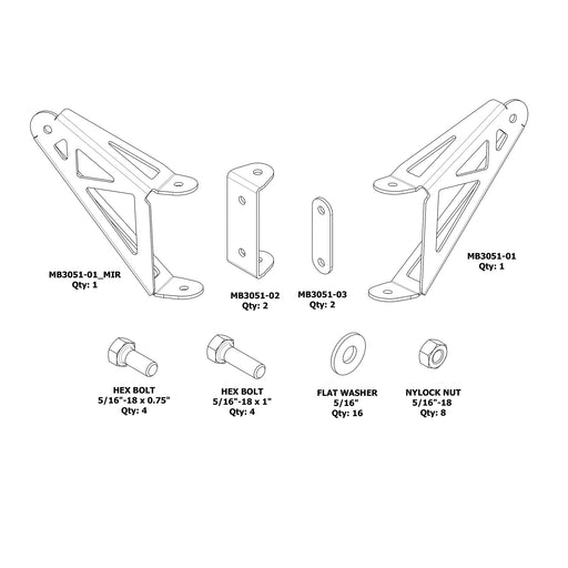 Universal Mirror Brackets - Motobilt