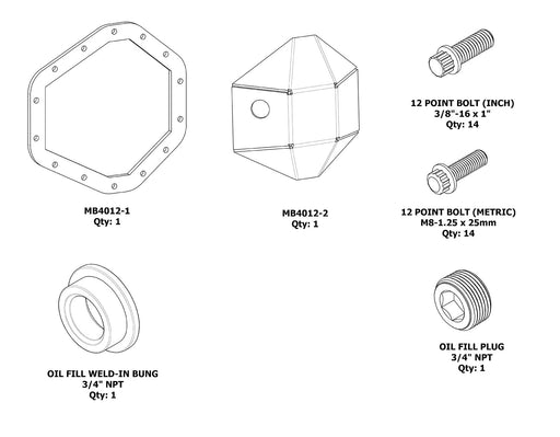 DIY 14 Bolt DIFF Cover - Motobilt