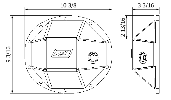 Dana 35 Diff Cover - Motobilt