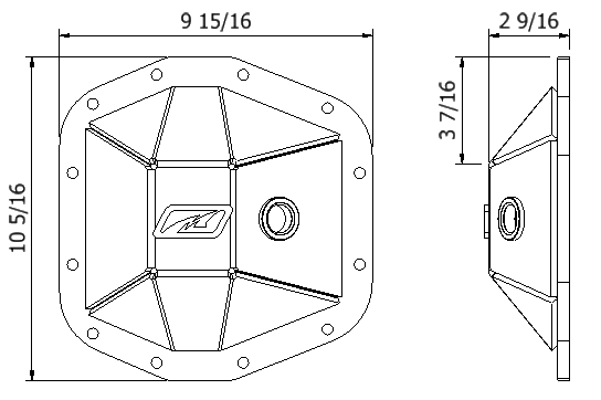 Rubicon Front Diff Cover M210 for Jeep JL & JT - Motobilt