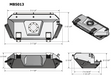 Aluminum Fuel Cell w/ Skid Plate for MB3025 Back Half Kit - fits Jeep JK/JKU - Motobilt
