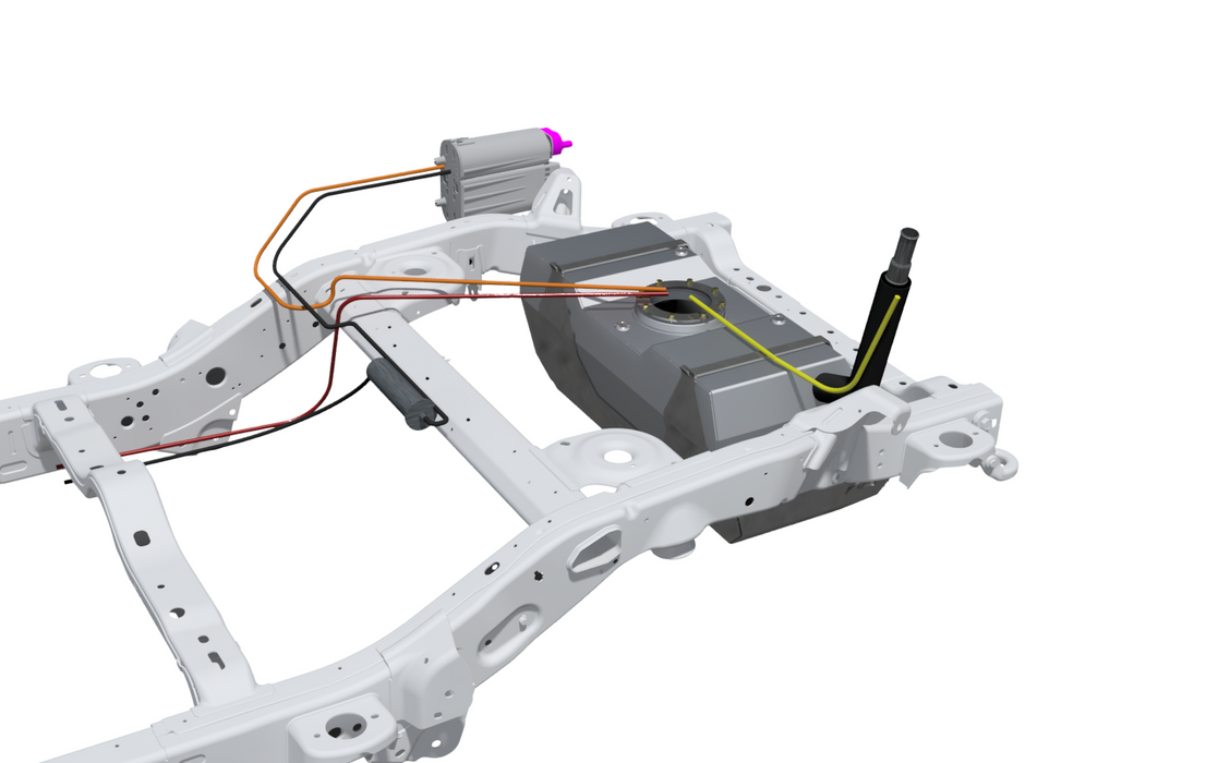 JL EVAP and Fuel Line Modification for Rear Tank - Motobilt