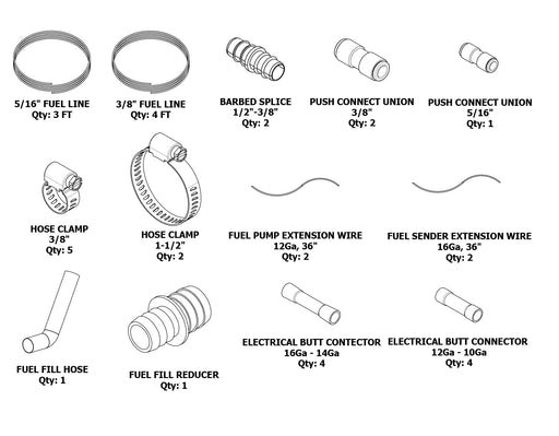 JL EVAP and Fuel Line Modification for Rear Tank - Motobilt