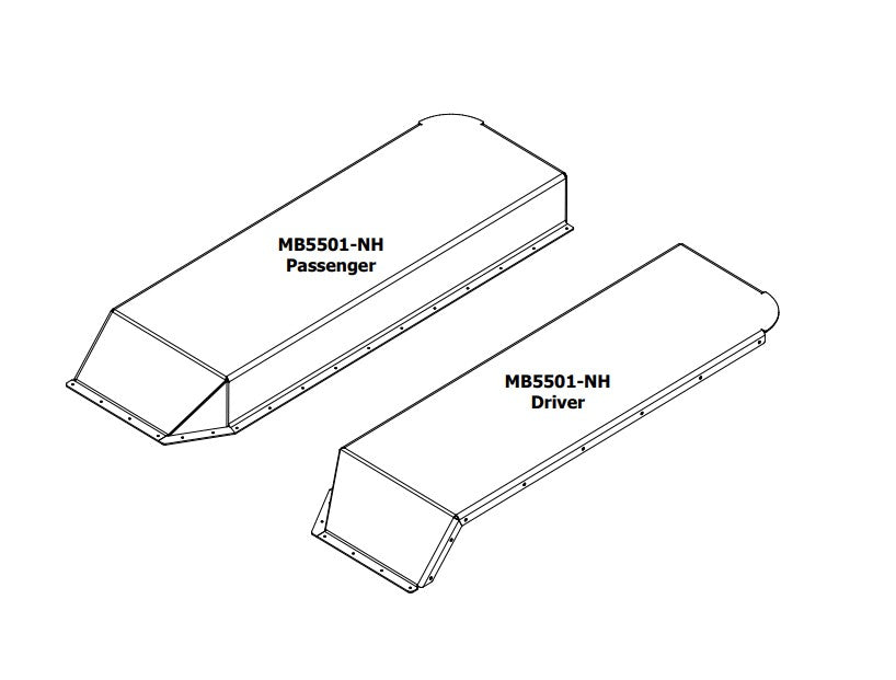 High Clearance Rear Fender Tops for Jeep CJ / YJ - Motobilt