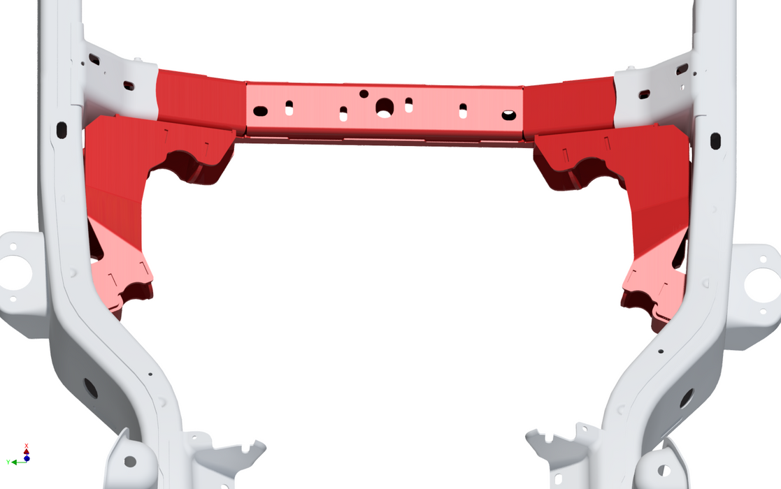 2007-2011 4 link Front Suspension Brackets w/Transmission Crossmember for Jeep JKU - Motobilt