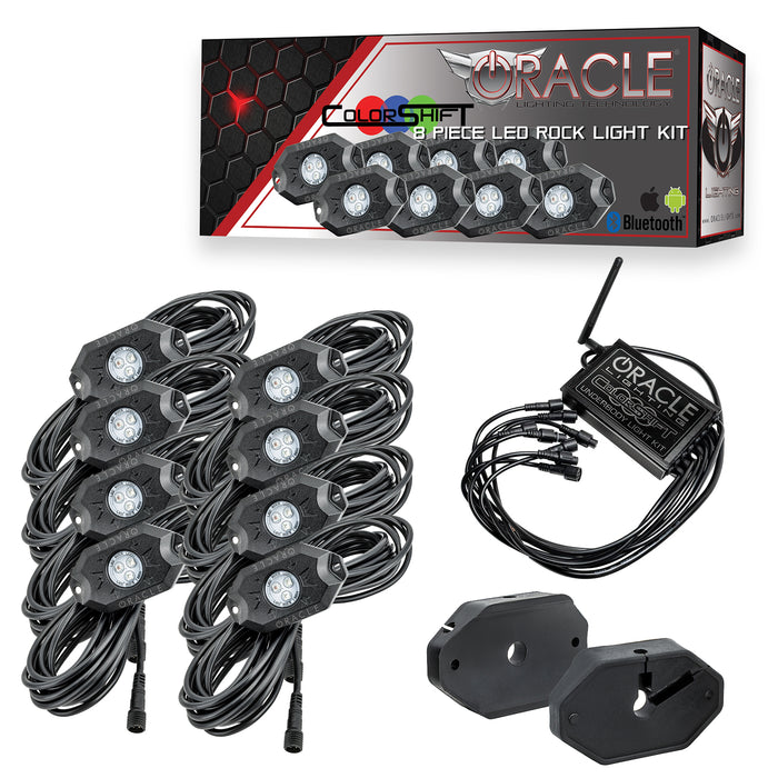 ORACLE Lighting Bluetooth ColorSHIFT® Underbody Wheel Well Rock Light Kit - 8 PCS