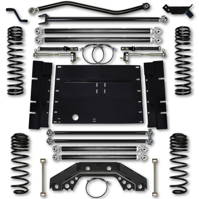 4.5 Inch X Factor Long Arm System - Stage 1 Front and Rear TJ45XFLA-01S1