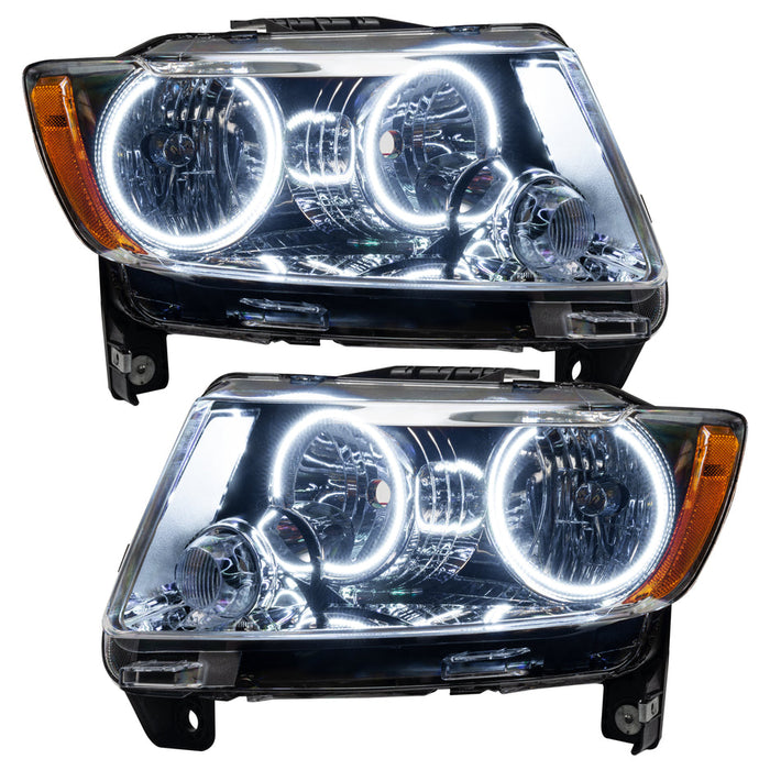 ORACLE Lighting 2011-2013 Jeep Grand Cherokee Non-HID Pre-Assembled LED Halo Headlights - (Chrome Housing)