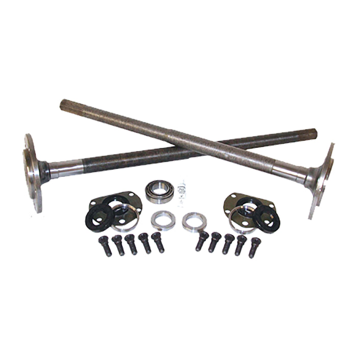 Yukon Gear YCJL One piece, long axles '82-'86 Model 20 CJ7 & CJ8 w/ bearings & 29 splines, kit.