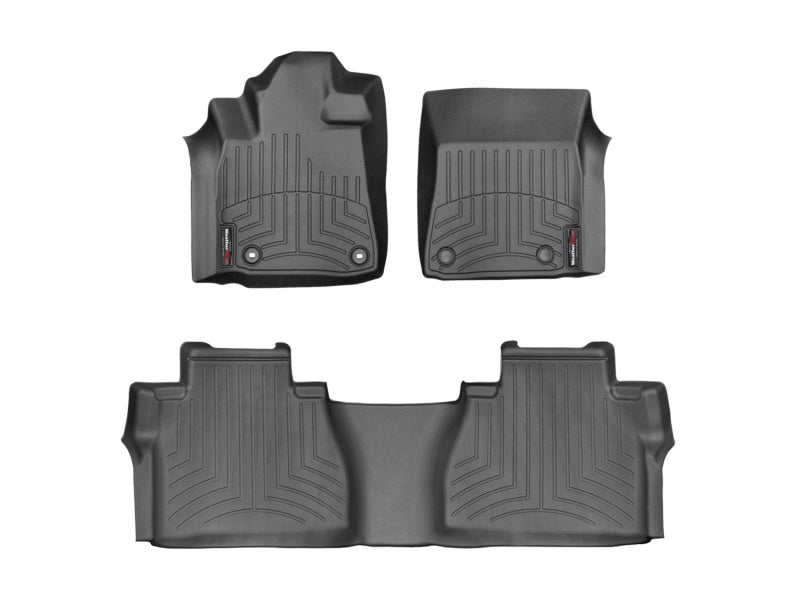 WeatherTech 2014+ Toyota Tundra Double Cab w/ Under Seat Storage Front and Rear Floorliners  - Black