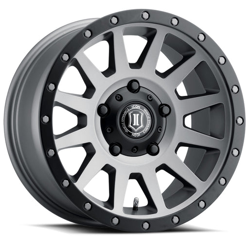 ICON Alloys Compression 17x8.5 5x150 25mm Offset 5.75in BS 110.1mm Bore Titanium Wheel