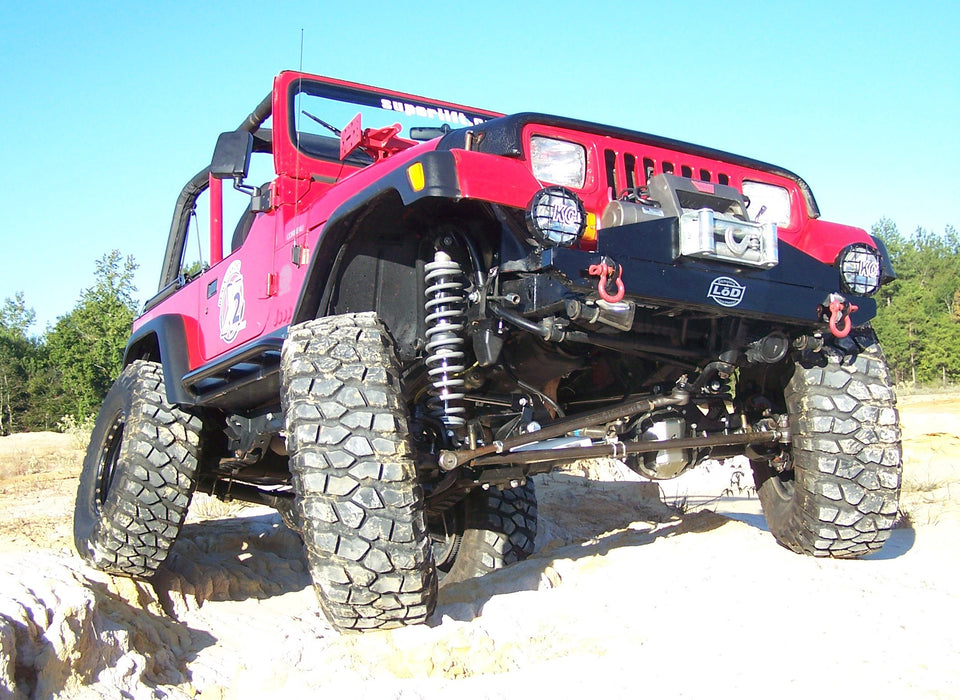 TJ/LJ/YJ Tube Bumper 44" w / 2" hitch Receiver
