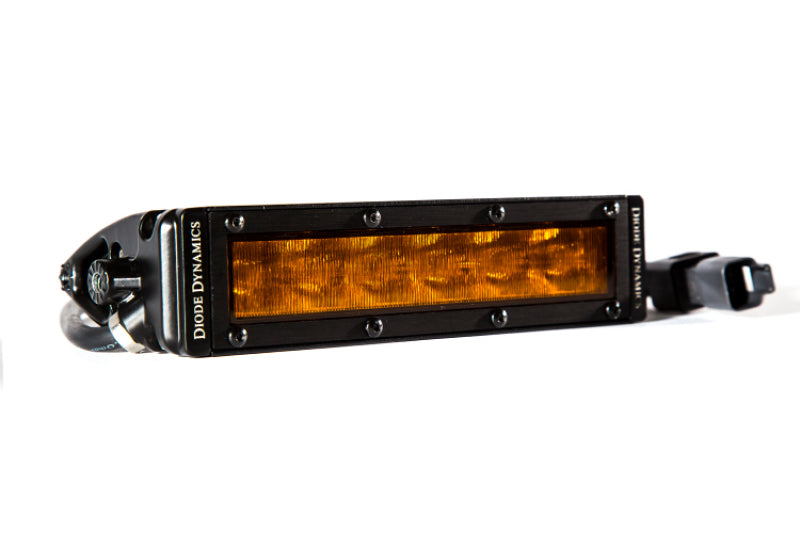 Diode Dynamics 6 In LED Light Bar Single Row Straight SS6 - Amber Wide Light Bar (Single)