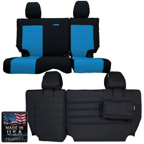 Jeep Seat Covers Rear Split Bench 2007 Wrangler JKU 4 Door Tactical Series