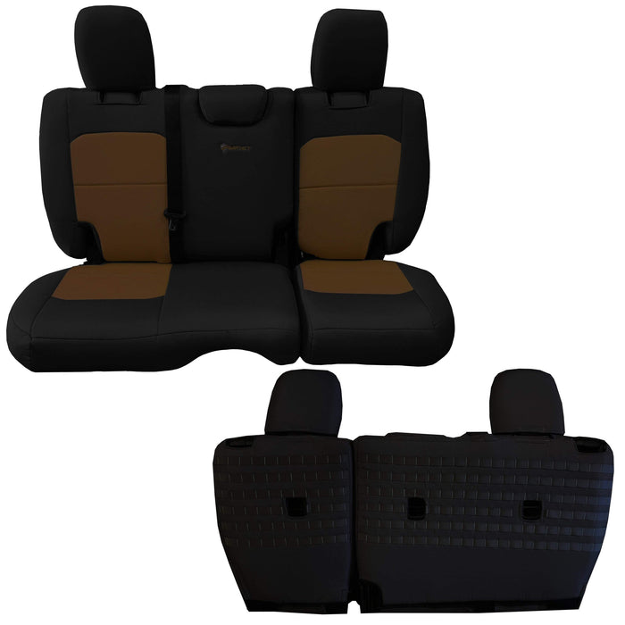 Jeep JLU NO ARMREST Seat Covers Rear Split Bench 2018+  Wrangler 4 Door Tactical Series