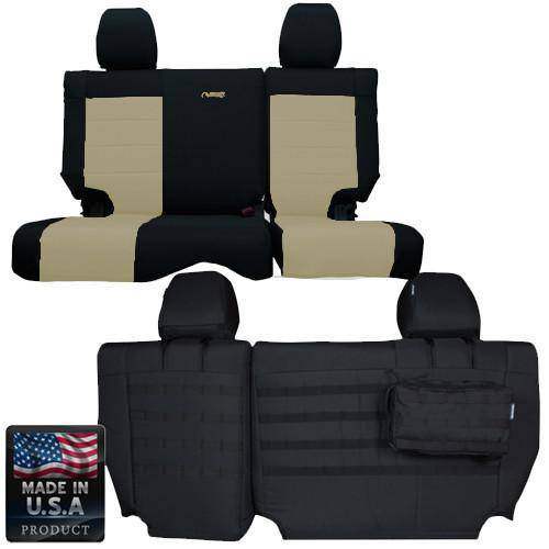 Jeep Seat Covers Rear Split Bench 2007 Wrangler JKU 4 Door Tactical Series