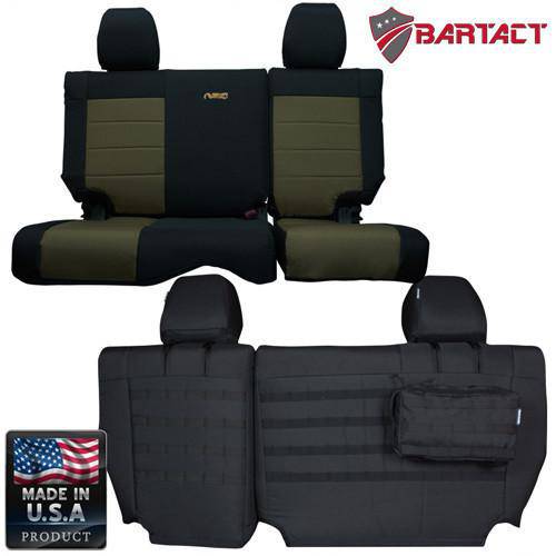 Jeep Seat Covers Rear Split Bench 2007 Wrangler JKU 4 Door Tactical Series