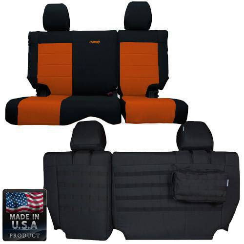 Jeep Seat Covers Rear Split Bench 2007 Wrangler JKU 4 Door Tactical Series