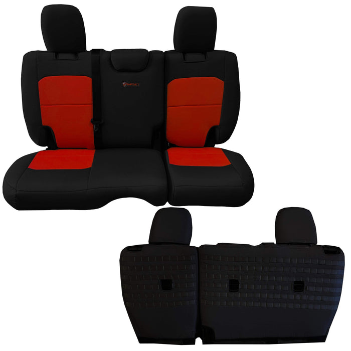 Jeep JLU NO ARMREST Seat Covers Rear Split Bench 2018+  Wrangler 4 Door Tactical Series