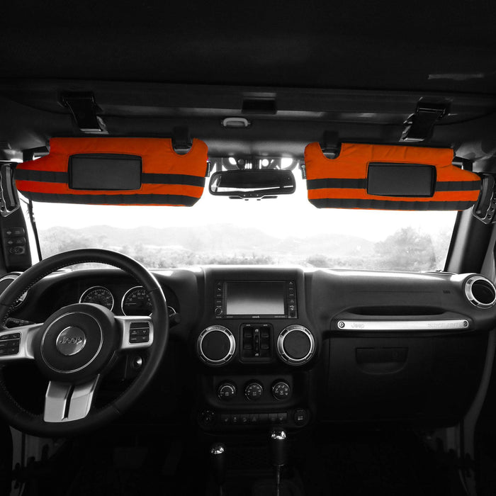 Bartact JK/JKU Visor covers (pair) w/ PALS webbing for MOLLE attachments - for visors WITH MIRRORS