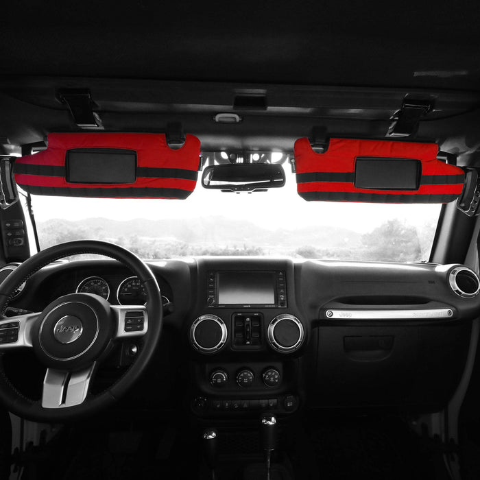 Bartact JK/JKU Visor covers (pair) w/ PALS webbing for MOLLE attachments - for visors WITH MIRRORS